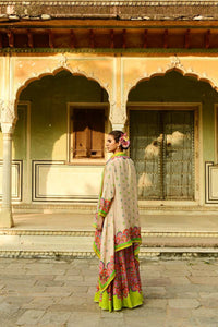 Lata Cape And Crop Top With Pansy Sharara