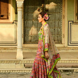 Lata Cape And Crop Top With Pansy Sharara