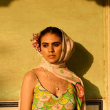 Lata Cape And Crop Top With Pansy Sharara