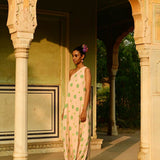 Surajmukhi Asymmetrical Ivory Printed One Shoulder Dress