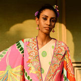 Surajmukhi Asymmetrical Dress With Cape