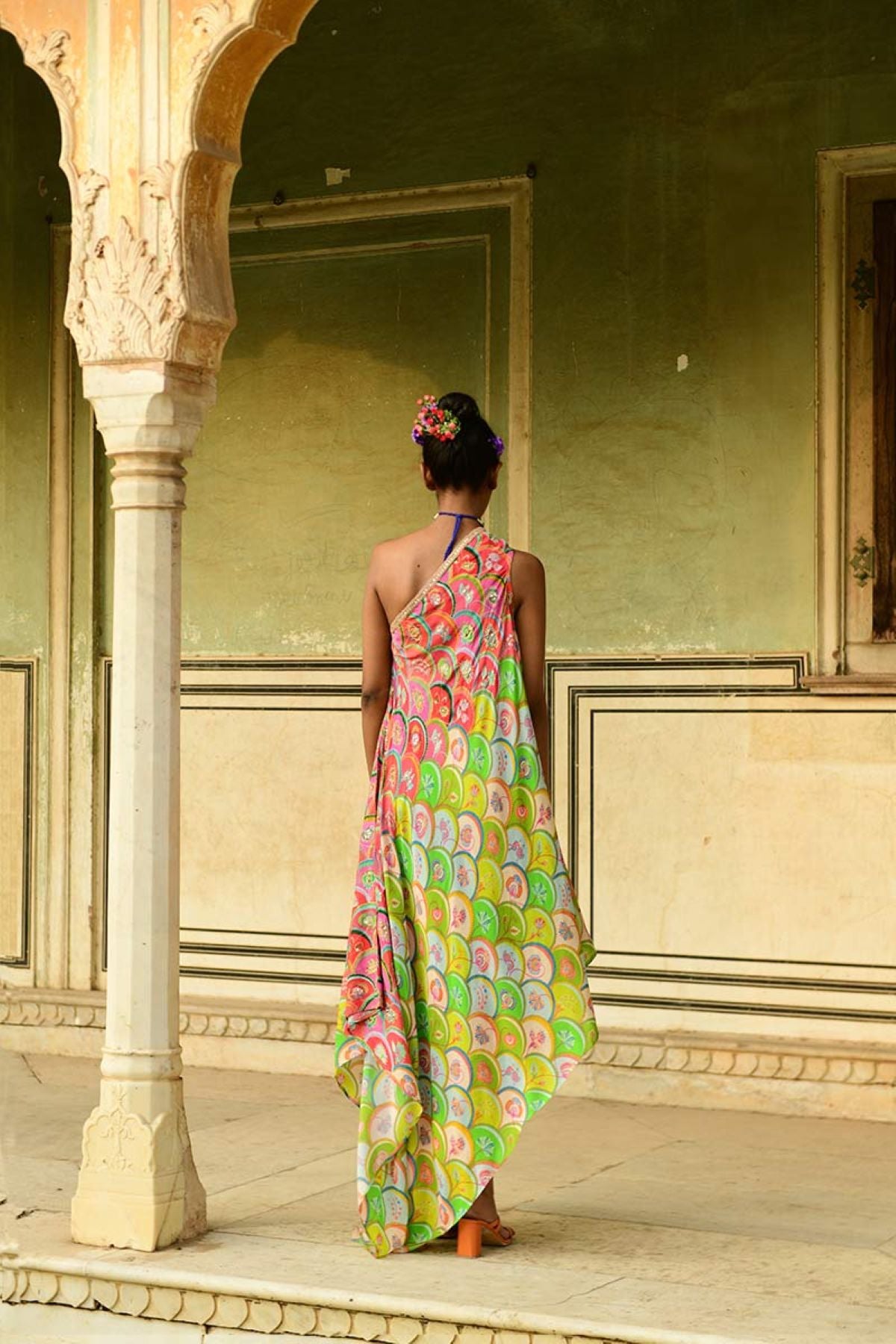 Kamini One Shoulder Asymmetrical Dress