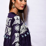 Ekrang Tota Crushed Applique Dress