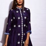 Tara Crushed Applique Embroidered Kurta With Pants