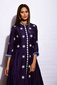 Tara Crushed Applique Embroidered Kurta With Pants