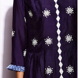Tara Crushed Applique Embroidered Kurta With Pants