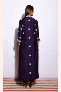Tara Crushed Applique Embroidered Kurta With Pants