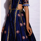 Morbagh Embroidered Lehenga With Blouse And Crushed Dupatta