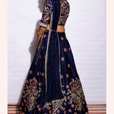 Morbagh Embroidered Lehenga With Blouse And Crushed Dupatta