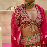 Panna Printed Embroidered Lehenga Set