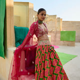 Panna Printed Embroidered Lehenga Set