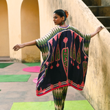 Kilim Printed Poncho Set