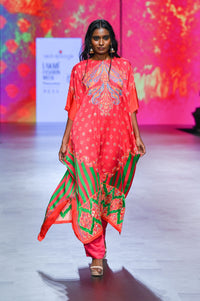 Gulal Printed Embroidered Kaftan Set