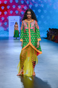 Gulal Printed Embroidered Jacket Set
