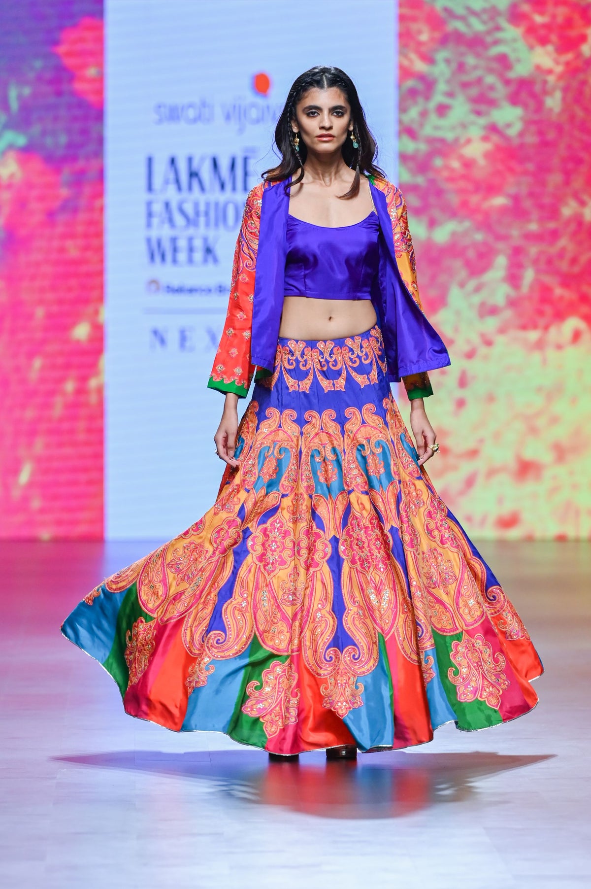 Gulal Printed Embroidered Lehenga Set