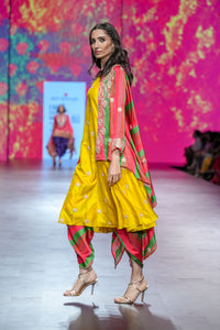 Gulal Printed Embroidered Kurta Cape Set