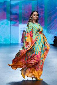 Gulal Printed Embroidered Kaftan