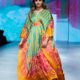 Gulal Printed Embroidered Kaftan