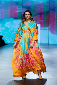 Gulal Printed Embroidered Kaftan
