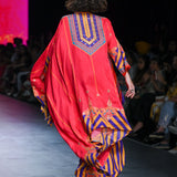 Gulal Printed Embroidered Cape Set