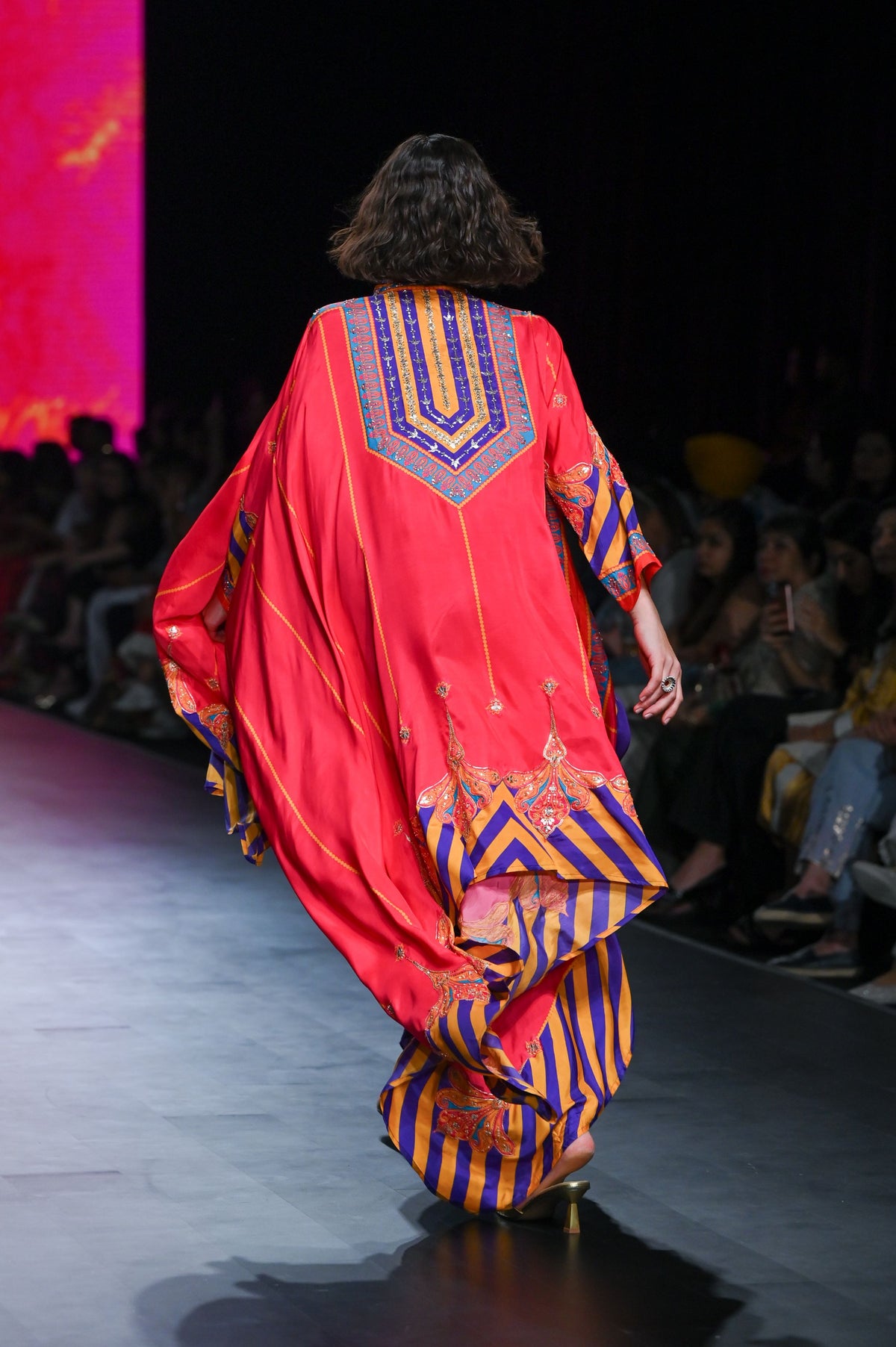 Gulal Printed Embroidered Cape Set