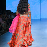 Gulal Mulit Printed Embroidered Lehenga Set