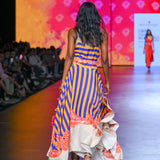 Gulal Printed Embroidered Asymmetrical Dress