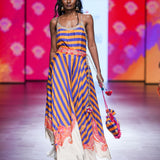 Gulal Printed Embroidered Asymmetrical Dress