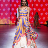 Gulal Printed Embroidered Asymmetrical Dress