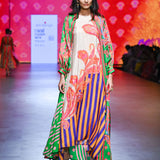Gulal Printed Embroidered Jacket Set