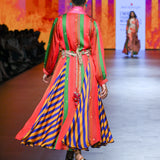 Gulal Printed Embroidered Jacket With Bias Dress