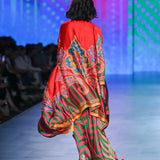 Gulal Printed Embroidered Cape Set