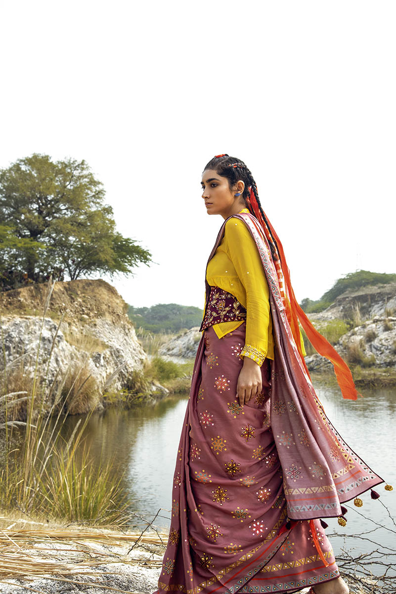 Morbagh Rose Pink Saree With Blouse