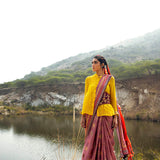 Morbagh Rose Pink Saree With Blouse