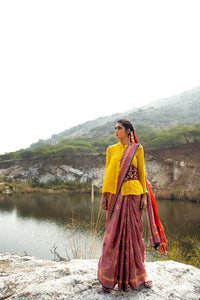 Morbagh Rose Pink Saree With Blouse