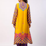 Moli Yellow Embroidered Printed Kurta Set