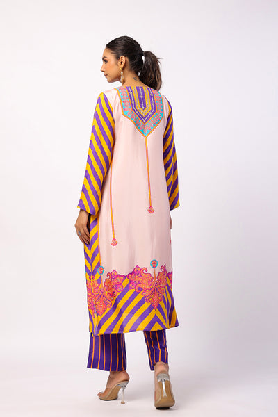 Moli Ivory Embroidered Printed Kurta Set
