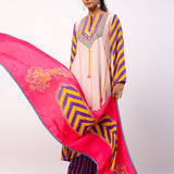 Moli Ivory Embroidered Printed Kurta Set