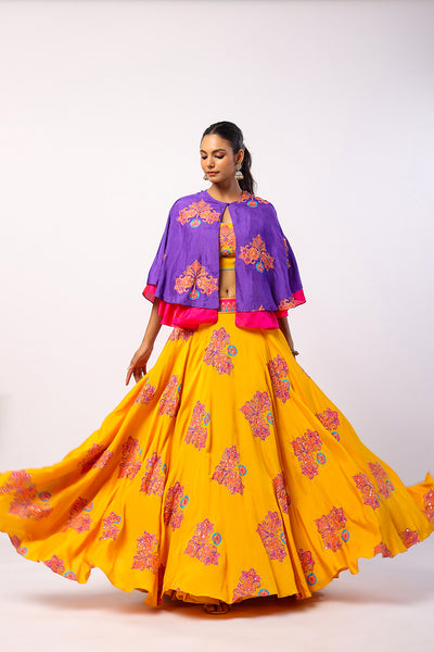 Veena Embroidered Printed Lehenga Set
