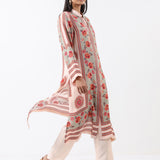 Feroza Sage Placement Printed Kurta Set
