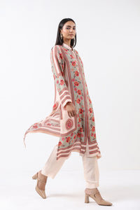 Feroza Sage Placement Printed Kurta Set