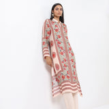 Feroza Sage Placement Printed Kurta Set