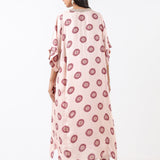 Ivory Printed Embroidered Chameli Kaftan Set