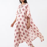 Ivory Printed Embroidered Chameli Kaftan Set