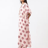 Ivory Printed Embroidered Chameli Kaftan Set