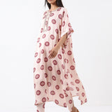 Ivory Printed Embroidered Chameli Kaftan Set