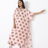 Ivory Printed Embroidered Chameli Kaftan Set