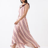 Aqua Printed Embroidered Jumpsuit