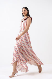 Aqua Printed Embroidered Jumpsuit