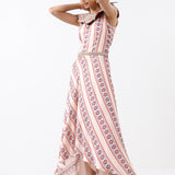 Aqua Printed Embroidered Jumpsuit
